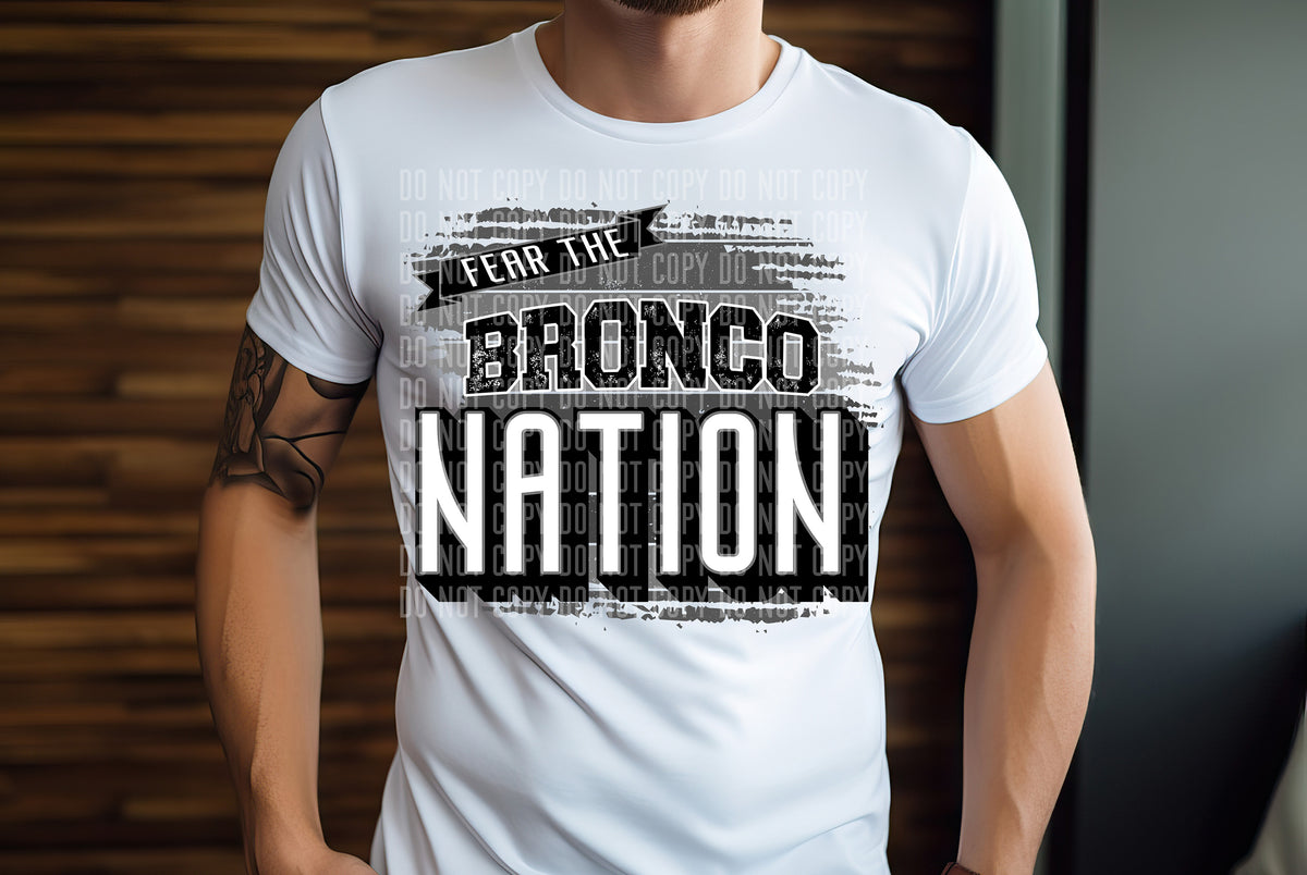 Fear The Bronco Nation 57737 DTF transfer