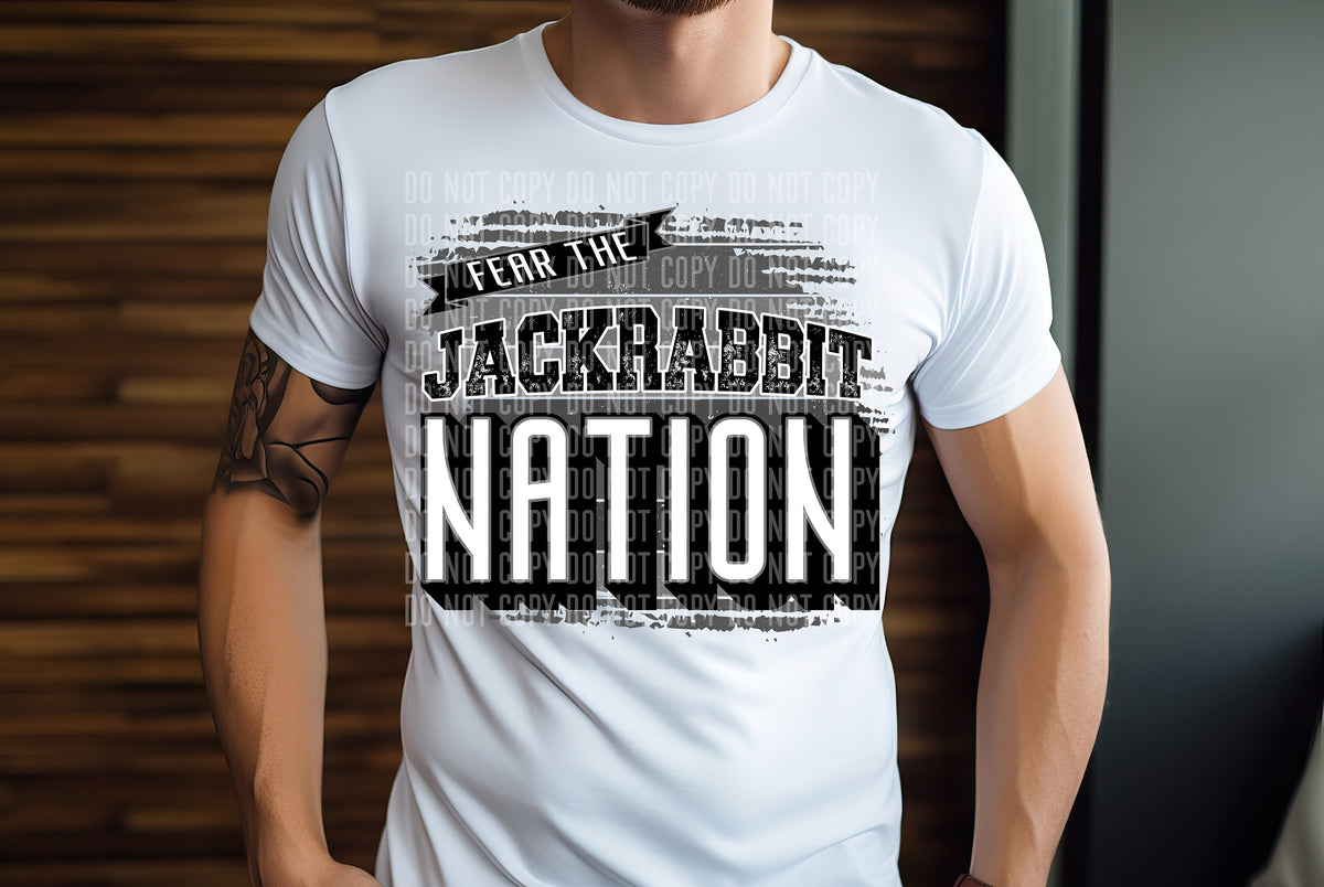 Fear The Jackrabbit Nation 57762 DTF transfer