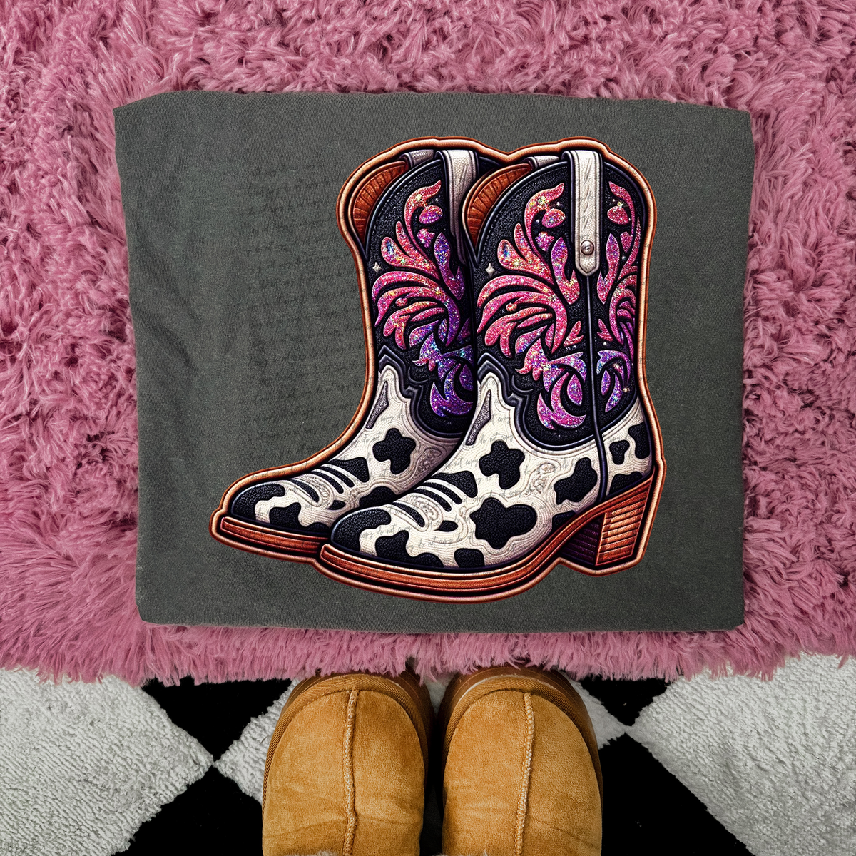 Faux Embroidery Cowboy Boots 51736 DTF transfer