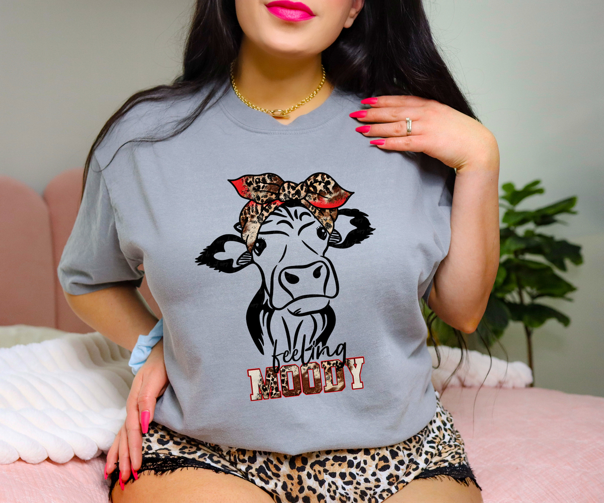 Feeling Moody Leopard Bun Cow 117146 DTF Transfer
