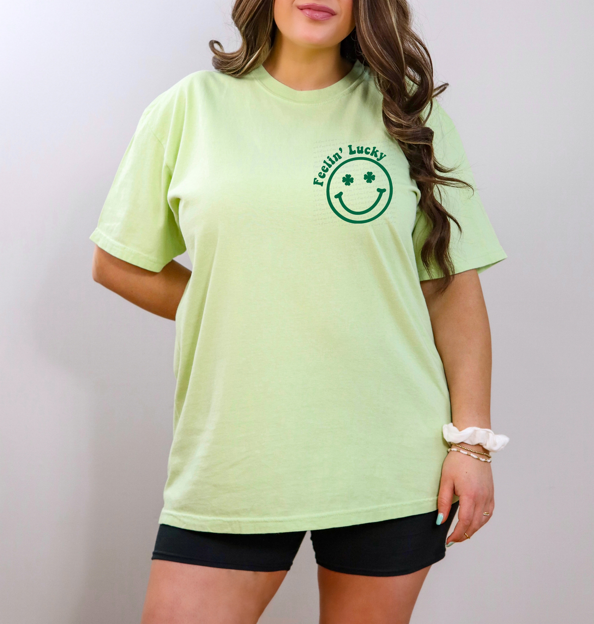 Feelin Lucky Smiley Clover Leaves 116905 DTF Transfer