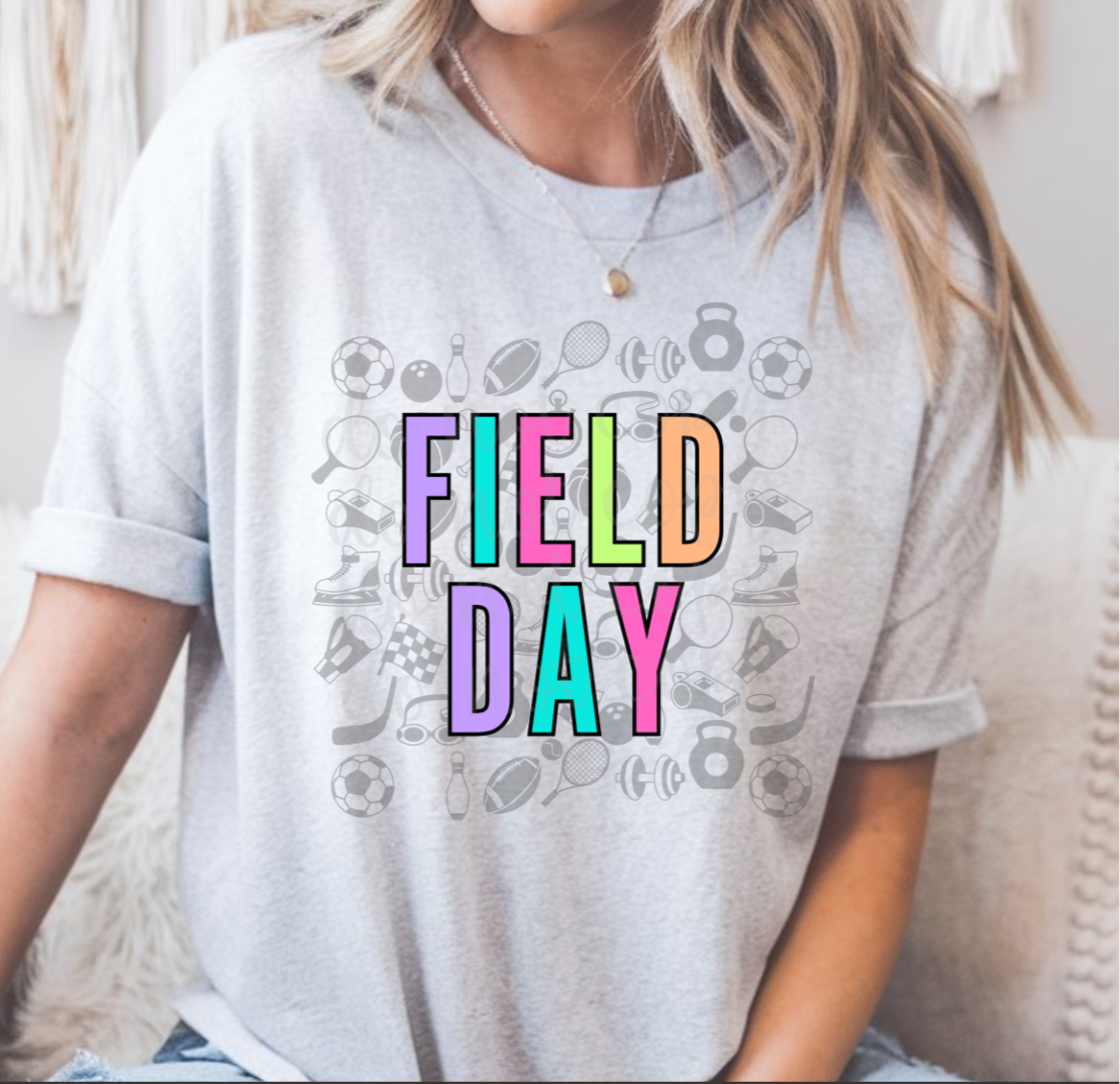 Colorful Field Day GREY (Parker) 101718 DTF transfer