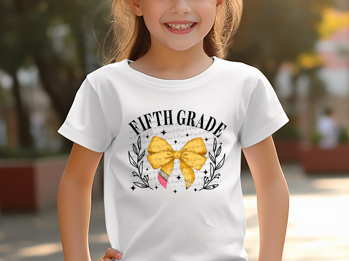 Fifth Grade Pencil Bow 42753 DTF transfer