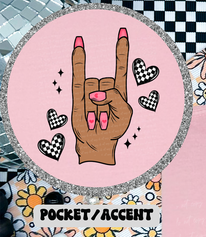 Sorry My Filter Is Broken With Checkered Hearts (Pocket Print) 86148 DTF Transfer