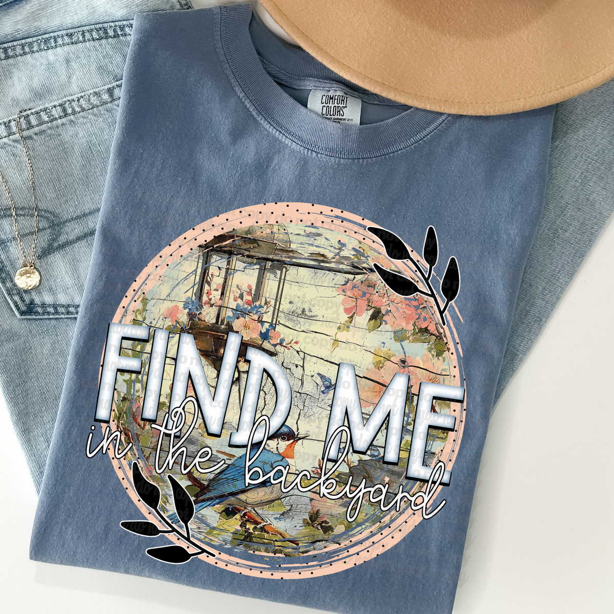 Find me in the backyard (TTD) 96411 DTF transfer
