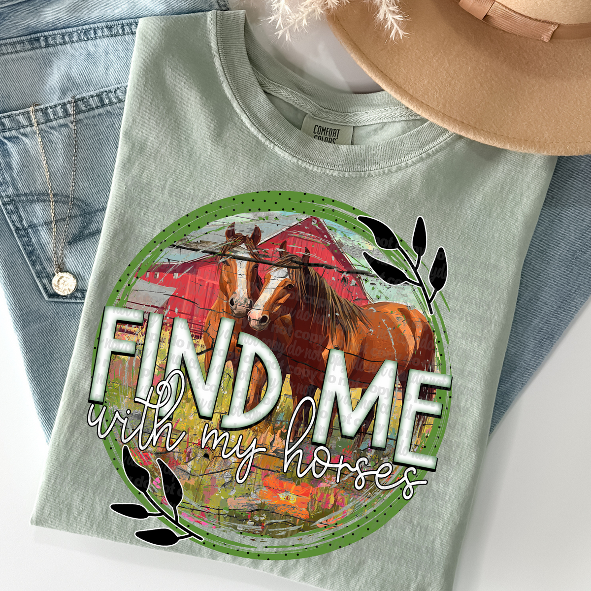 Find me with my horses (TTD) DTF transfer