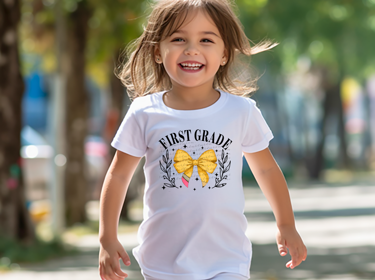 First Grade Pencil Bow 42754 DTF transfer