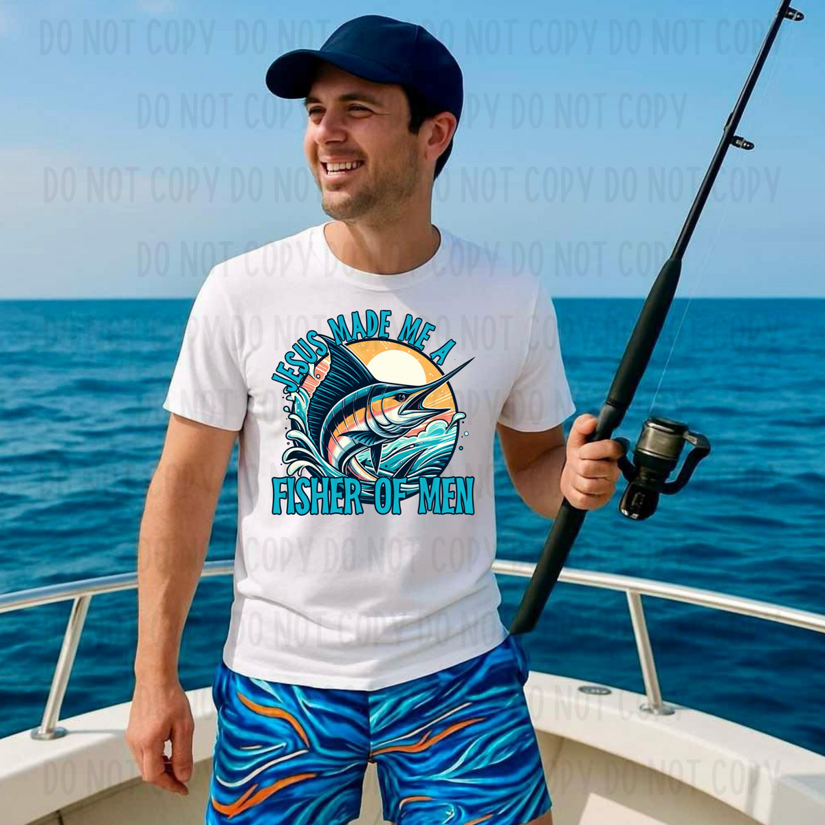 Jesus made me a fisher of men 103776 DTF transfer