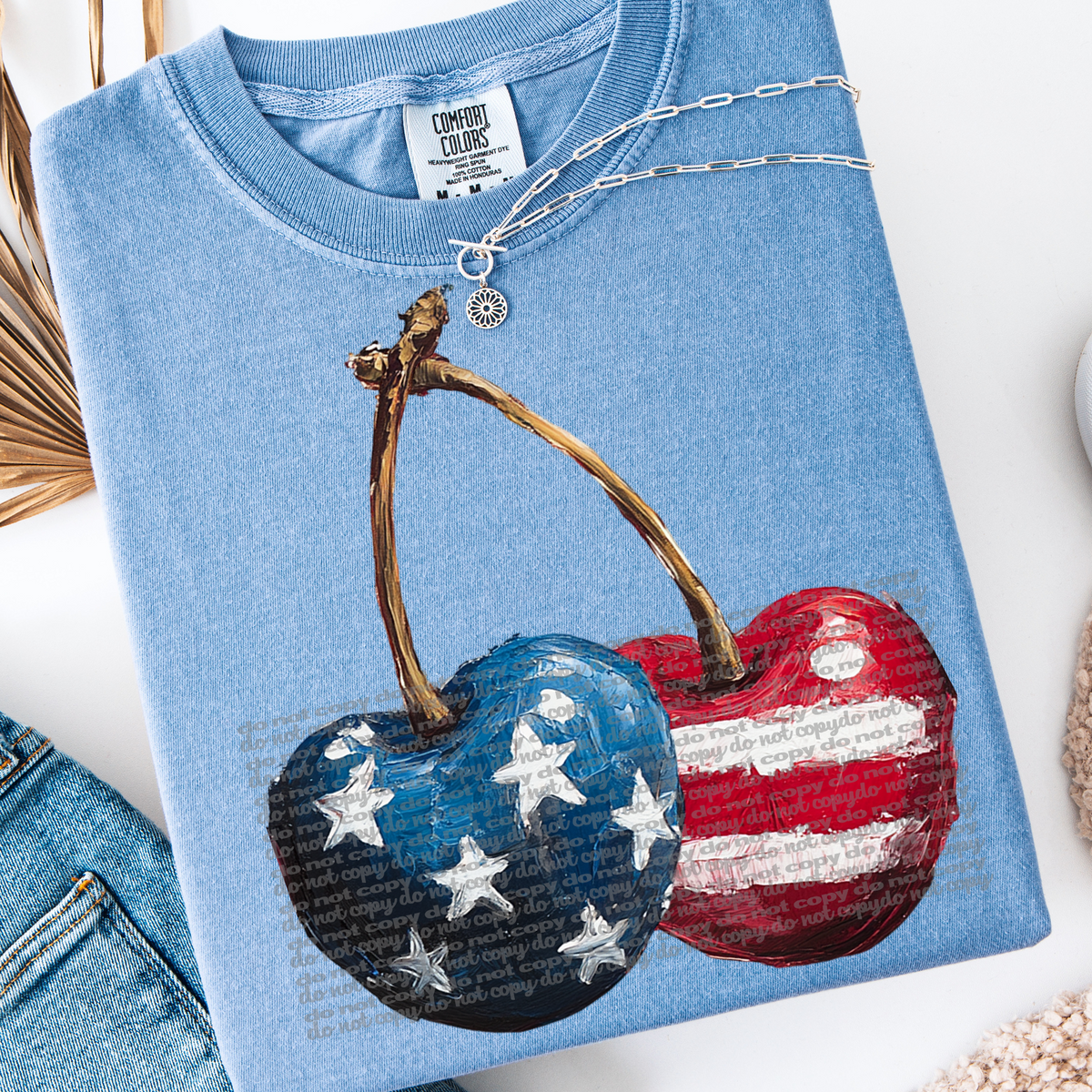 Patriotic Cherries (TTD) DTF transfer