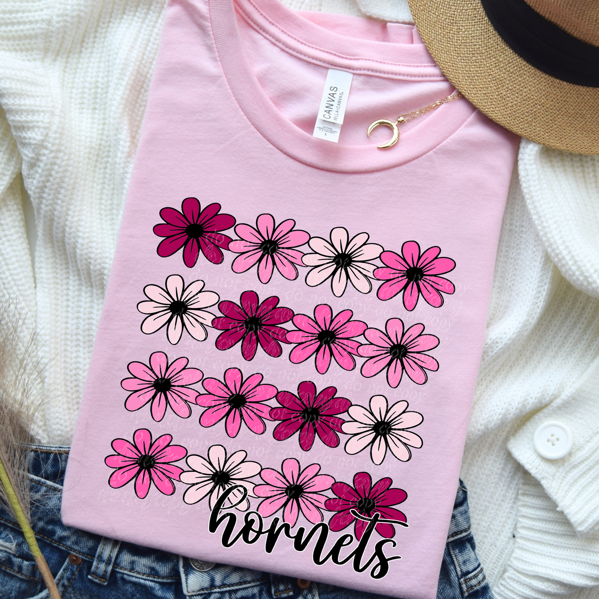 Hornets Floral (TTD) 82153 DTF transfer