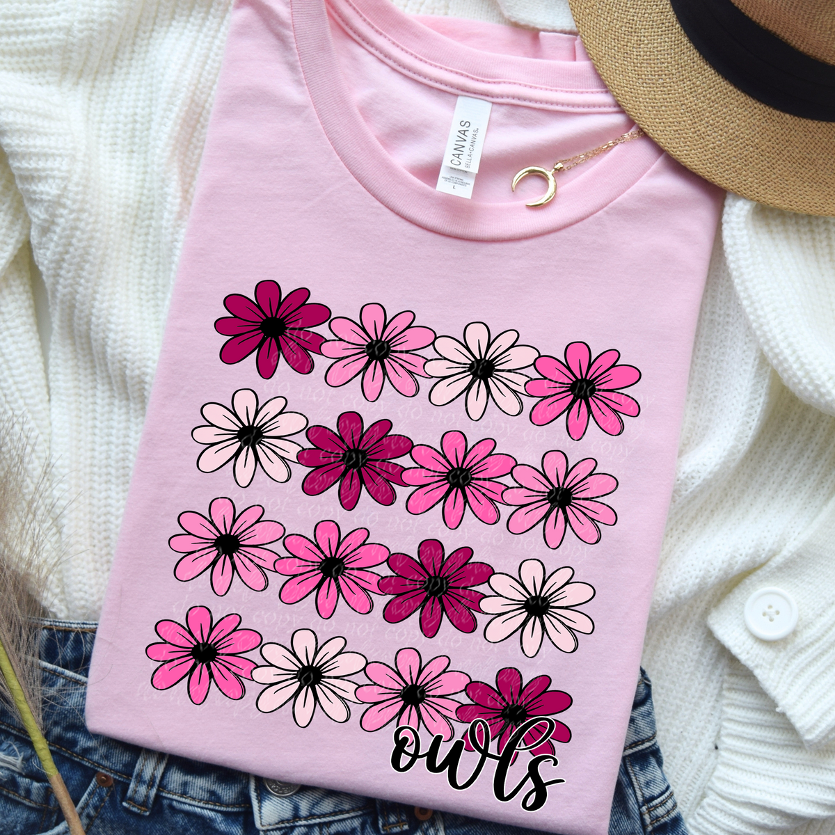 Owls Floral (TTD) DTF transfer