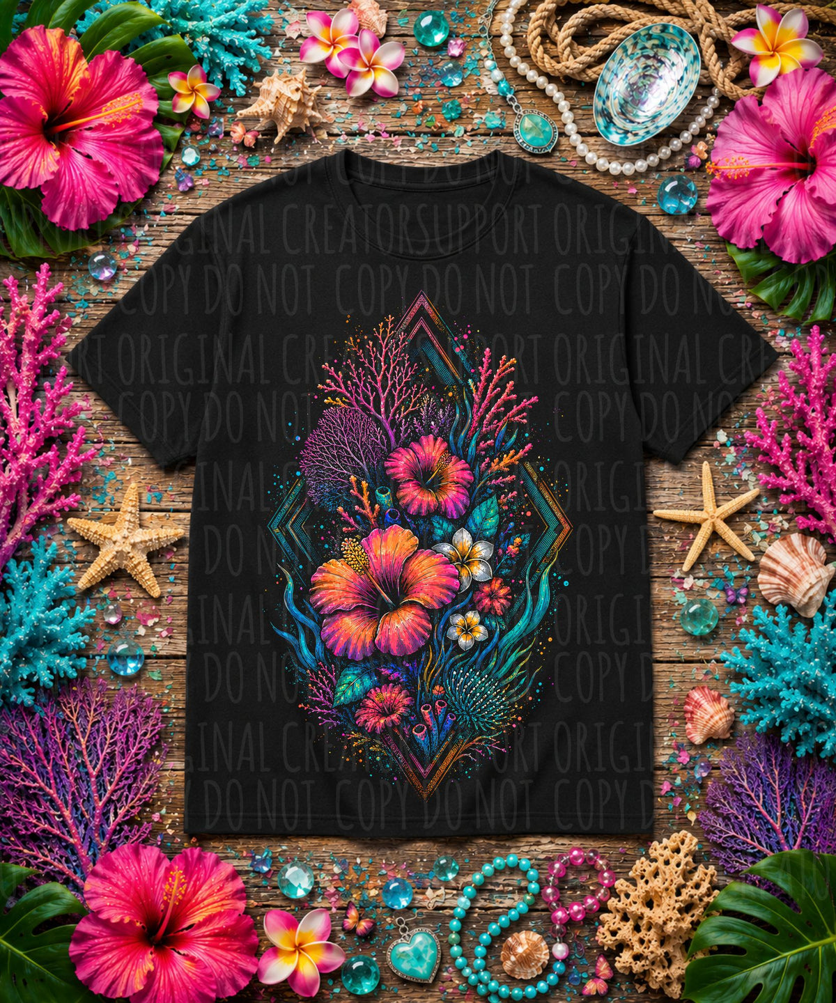 tropical florals (Starlight) DTF Transfer