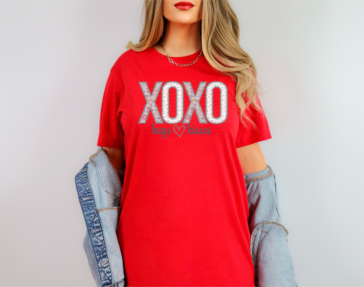 Floral Xoxo Hugs Kisses 74935 DTF Transfer