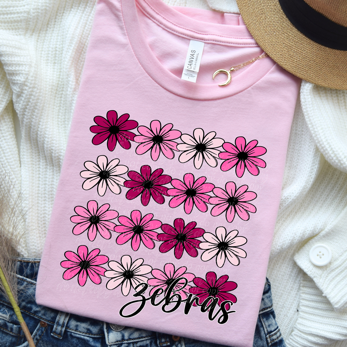 Zebras Floral (TTD) DTF transfer