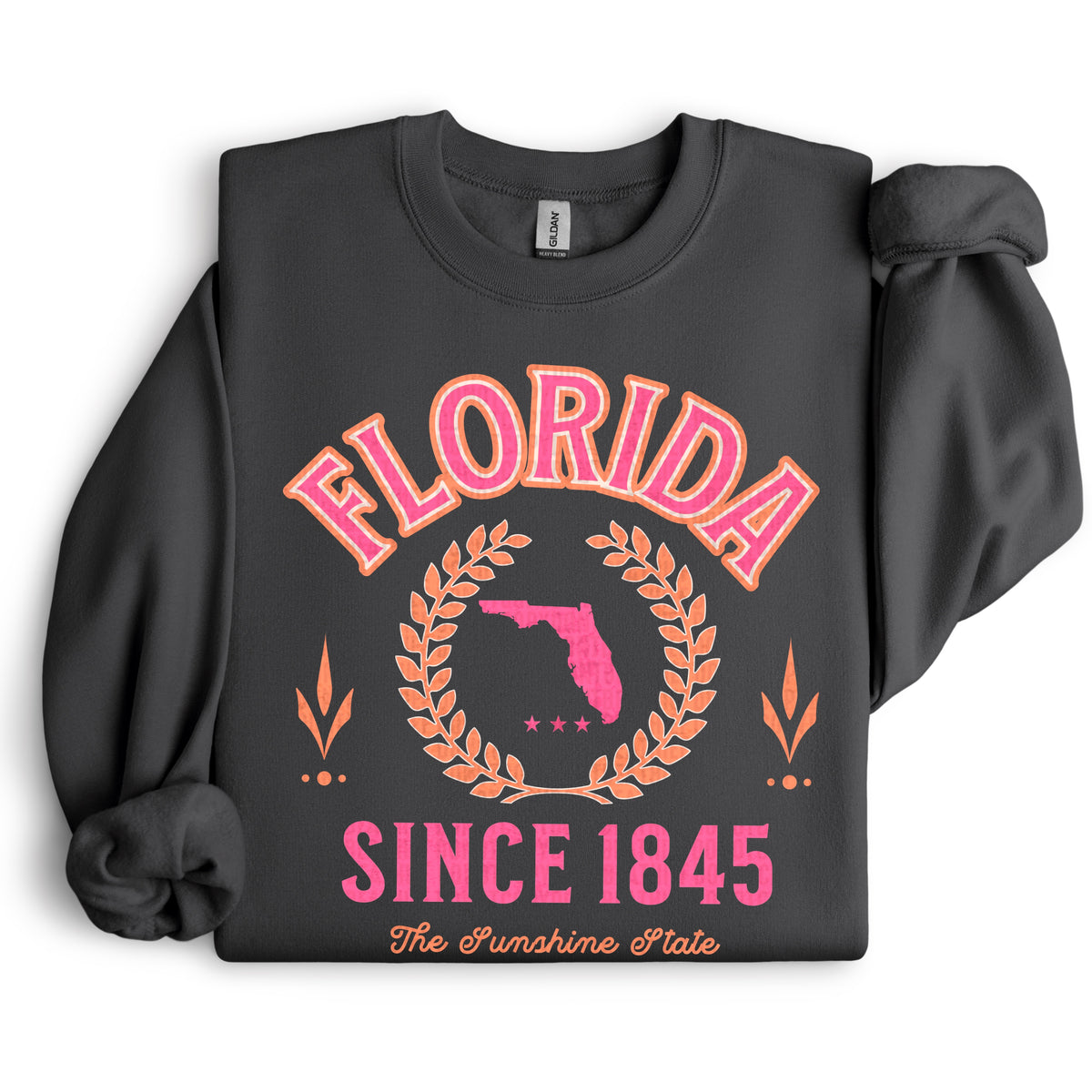 Florida Varsity Letters PINK and ORANGE 105168 DTF transfer