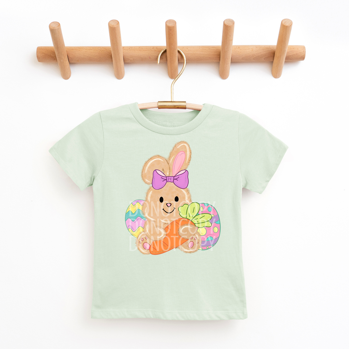 Bunny with carrot and eggs (CSG) DTF Transfer