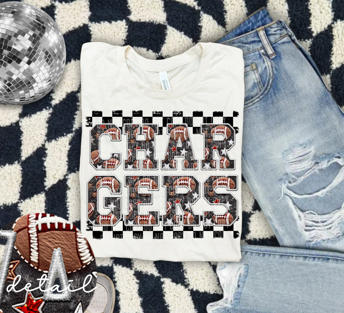 Football Chargers 63685 DTF transfer