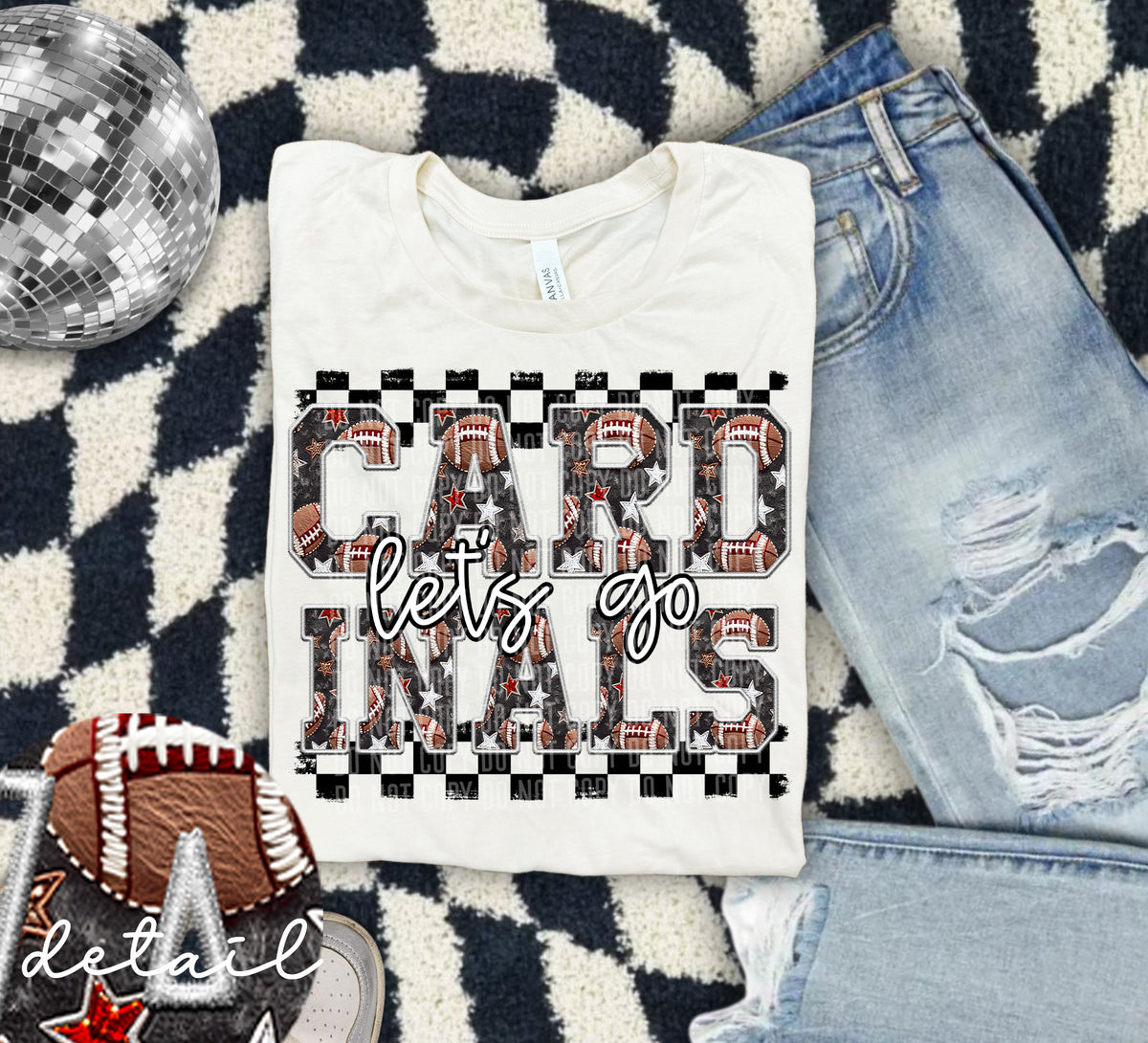 Let's Go Cardinals Football 63733 DTF transfer