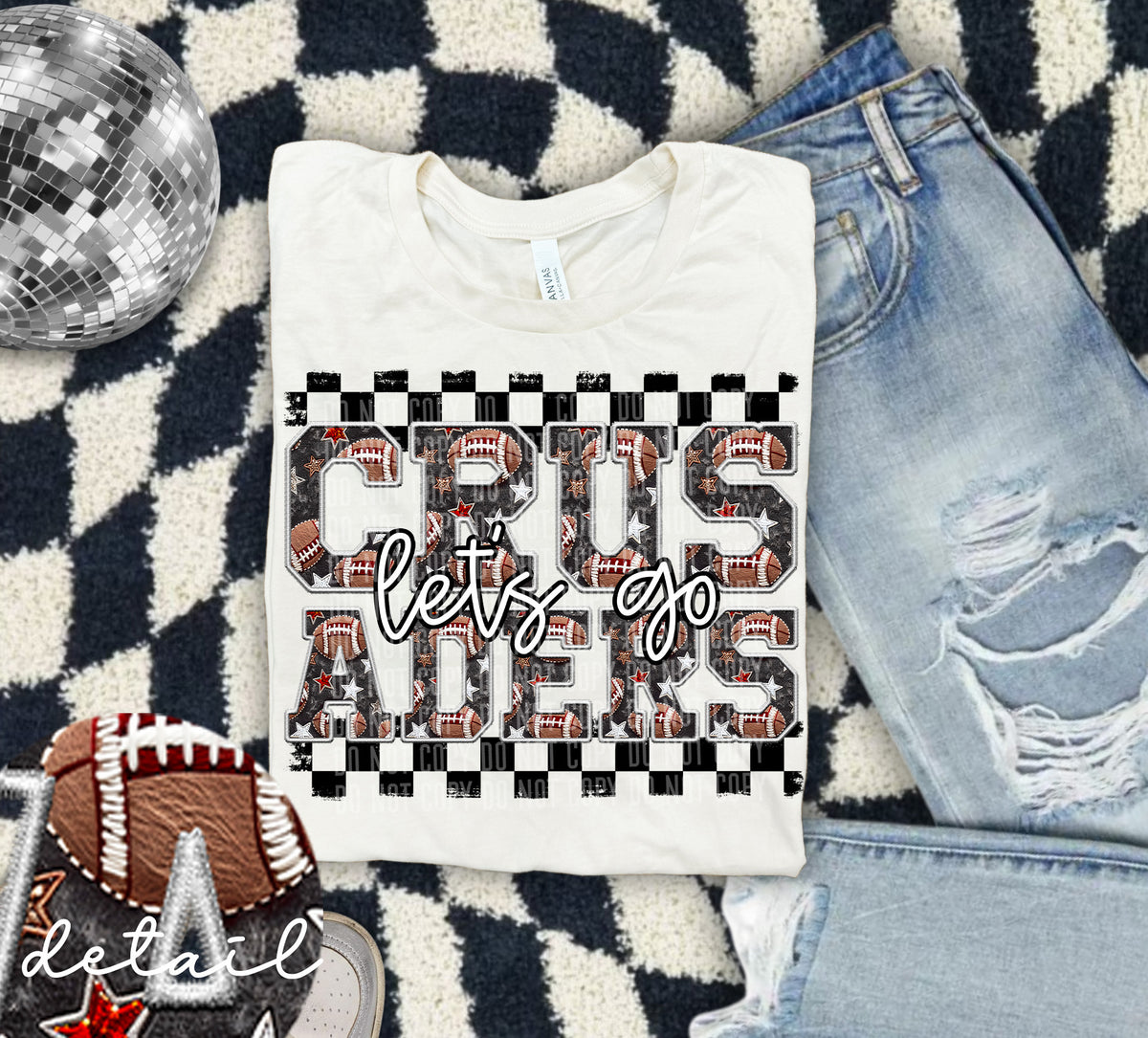 Let's Go Crusaders Football 63741 DTF transfer