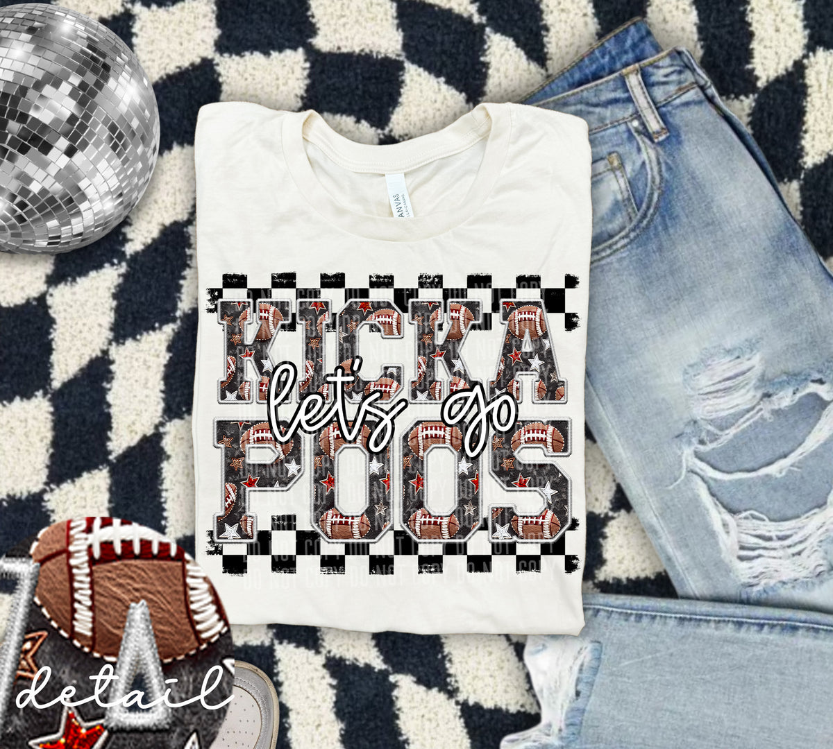 Let's Go Kickapoos Football 63764 DTF transfer