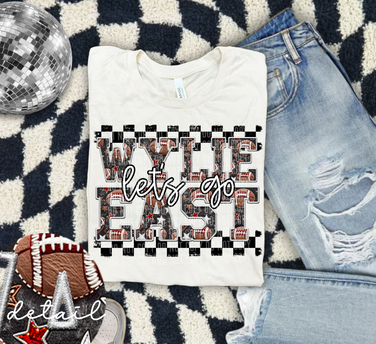 Let's Go Wylie East Football 63808 DTF transfer