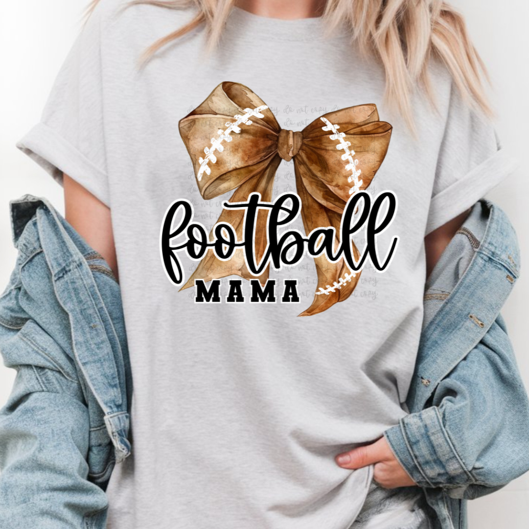 Football mama football bow (PARKER) DTF transfer