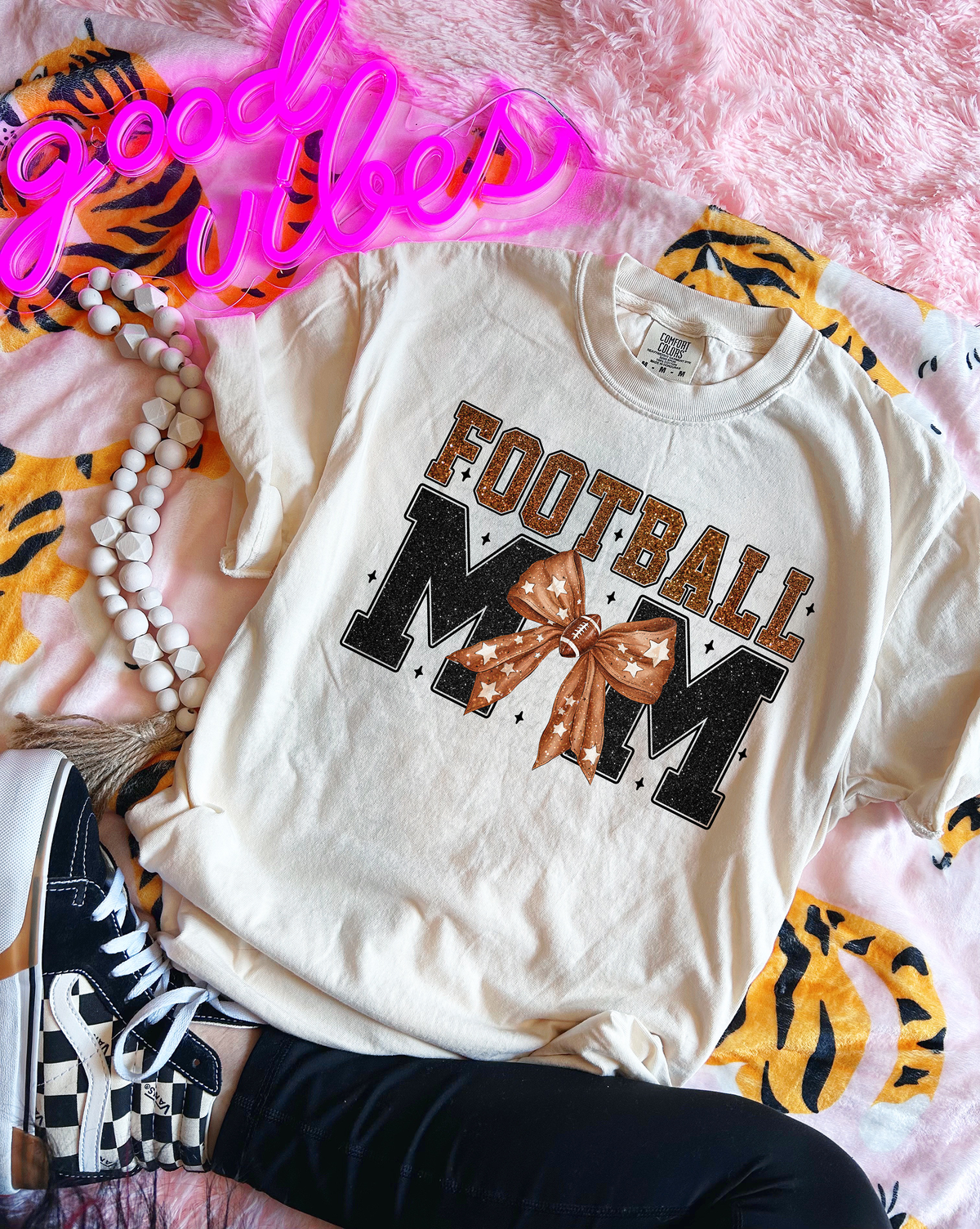 Football Mom Faux Glitter 108883 DTF transfer