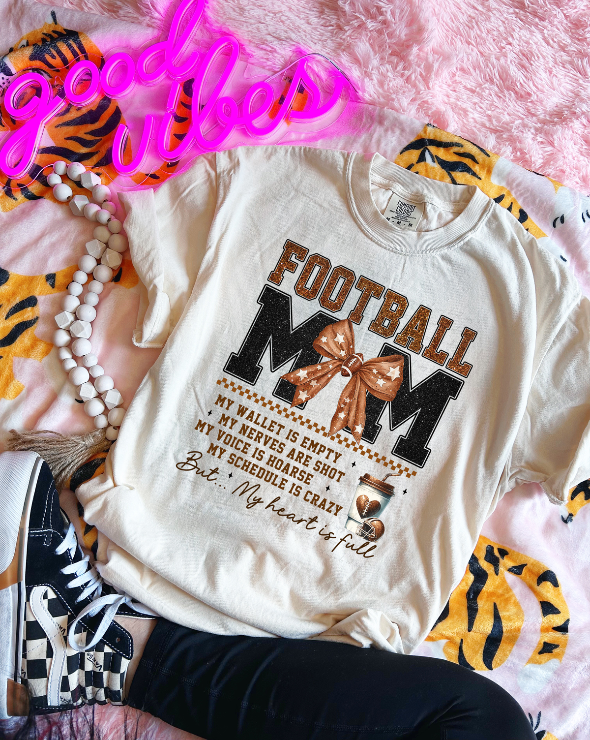 Football Mom My Wallet is Empty Faux Glitter 108882 DTF transfer