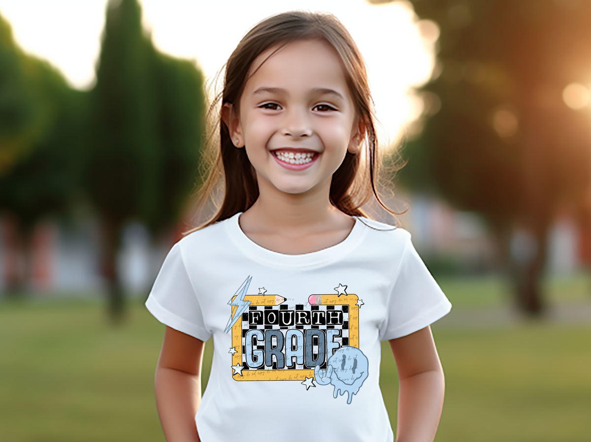 Fourth Grade Drippy Smiley 42557 DTF transfer