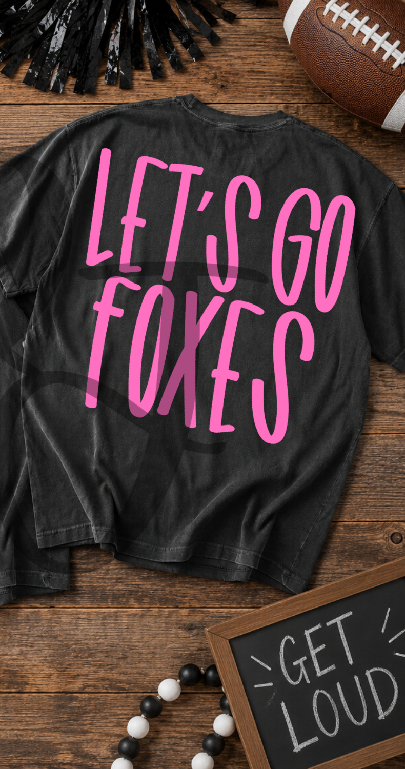 Lets go foxes- pink (Parker) DTF Transfer