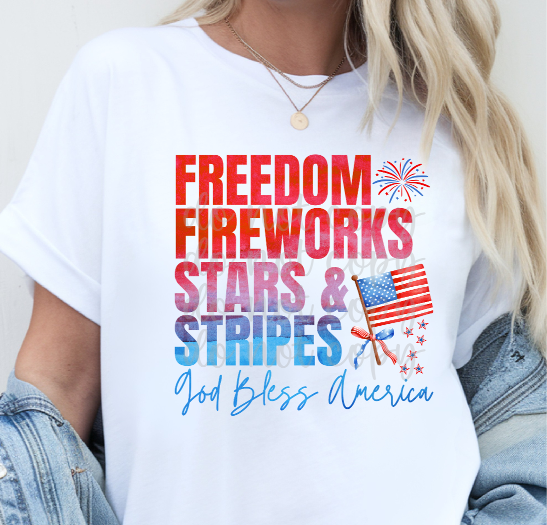 Freedom Fireworks Stars & Stripes (Parker) 102264 DTF transfer