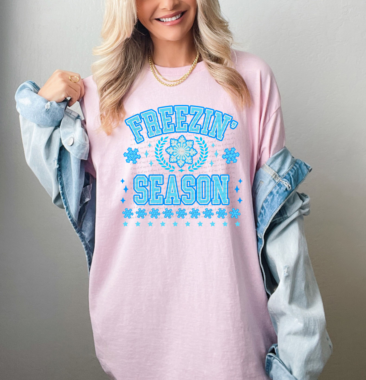 Freezin' Season Preppy Light Blue 81708 DTF Transfer