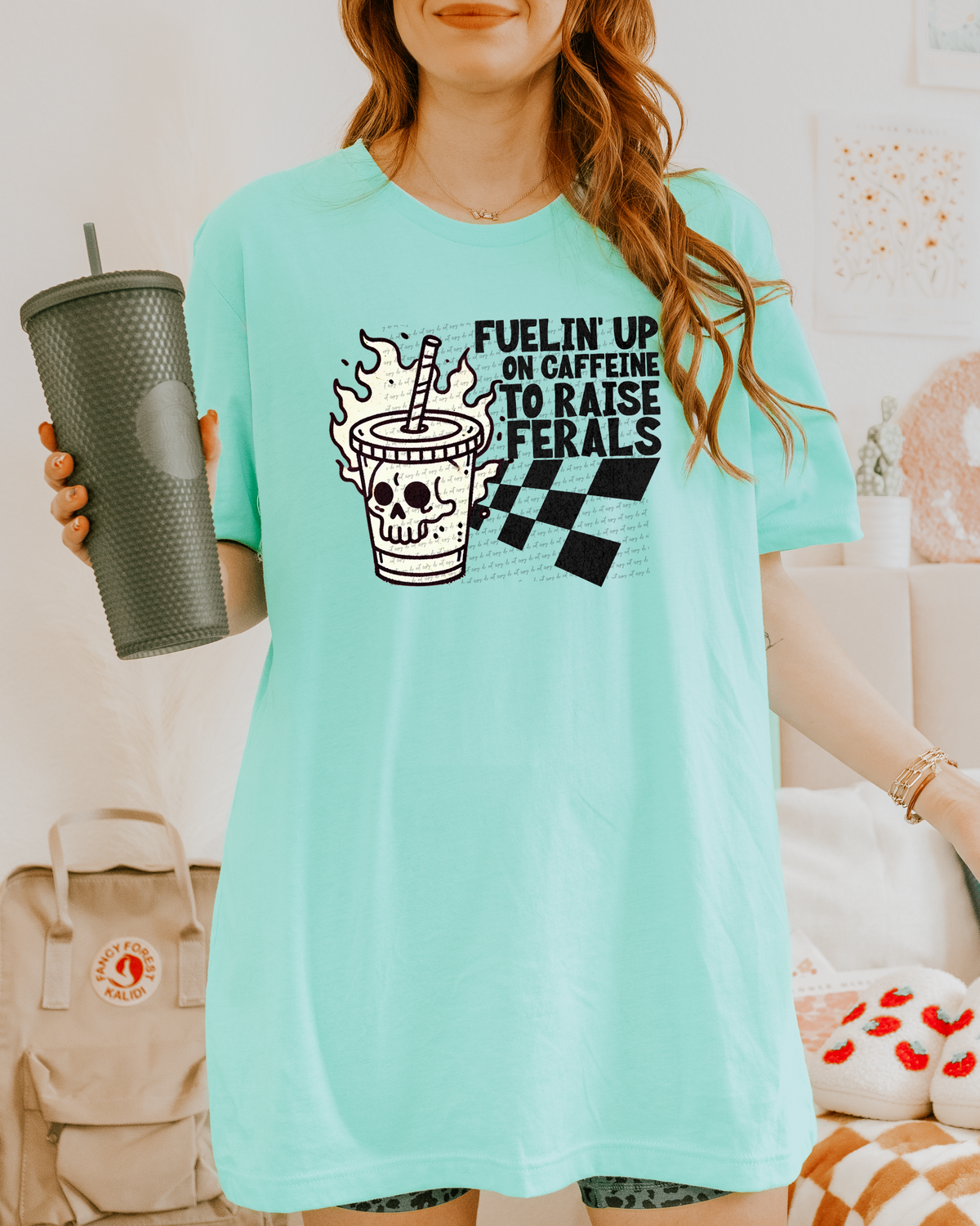 Fuelin' Up On Caffeine To Raise Ferals 46241 DTF transfer