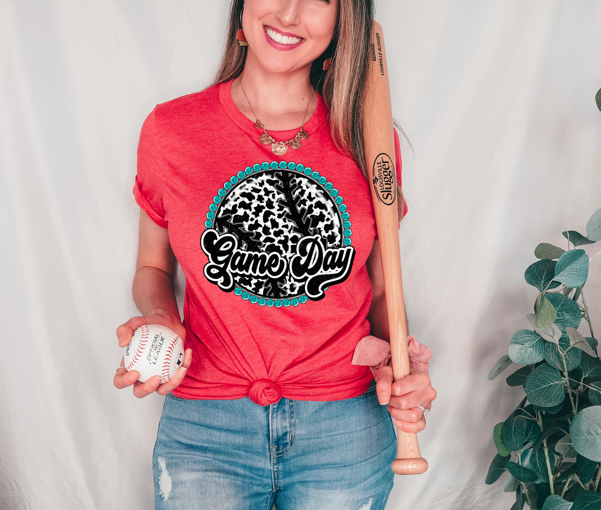 Game Day Baseball Cow Print 51426 DTF transfer