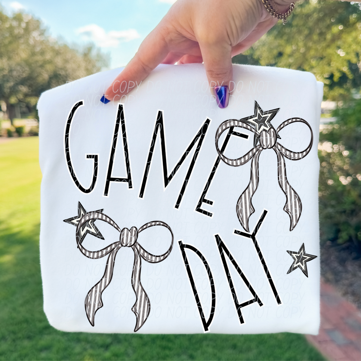 Gameday strip bows (City) DTF Transfer