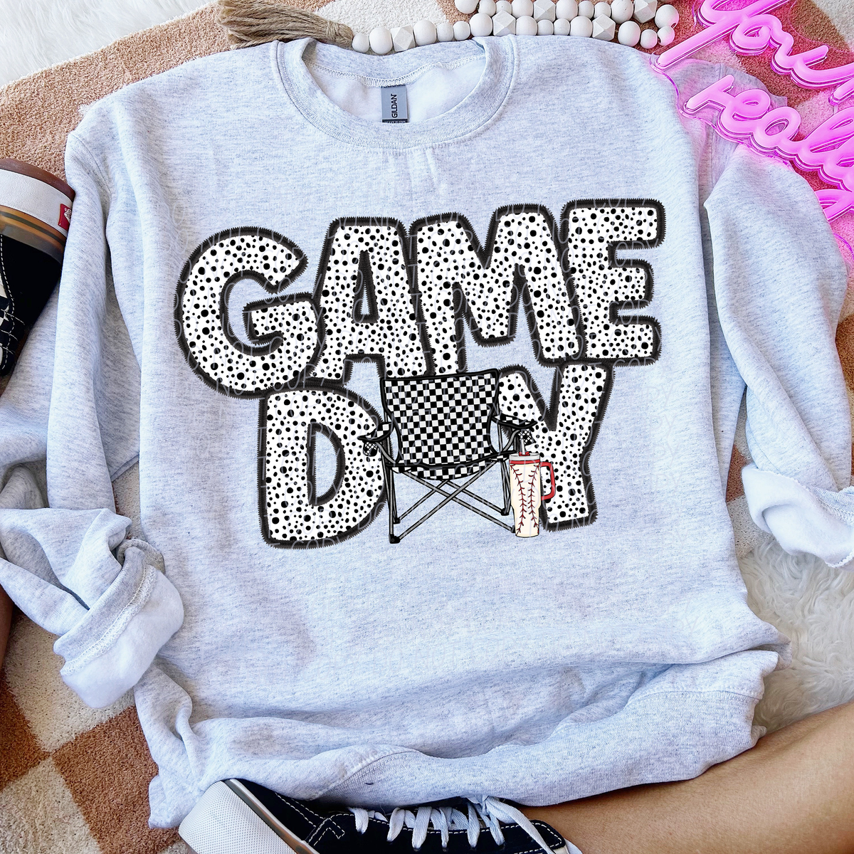 Game Day Chair Baseball Dotted 66168 DTF transfer