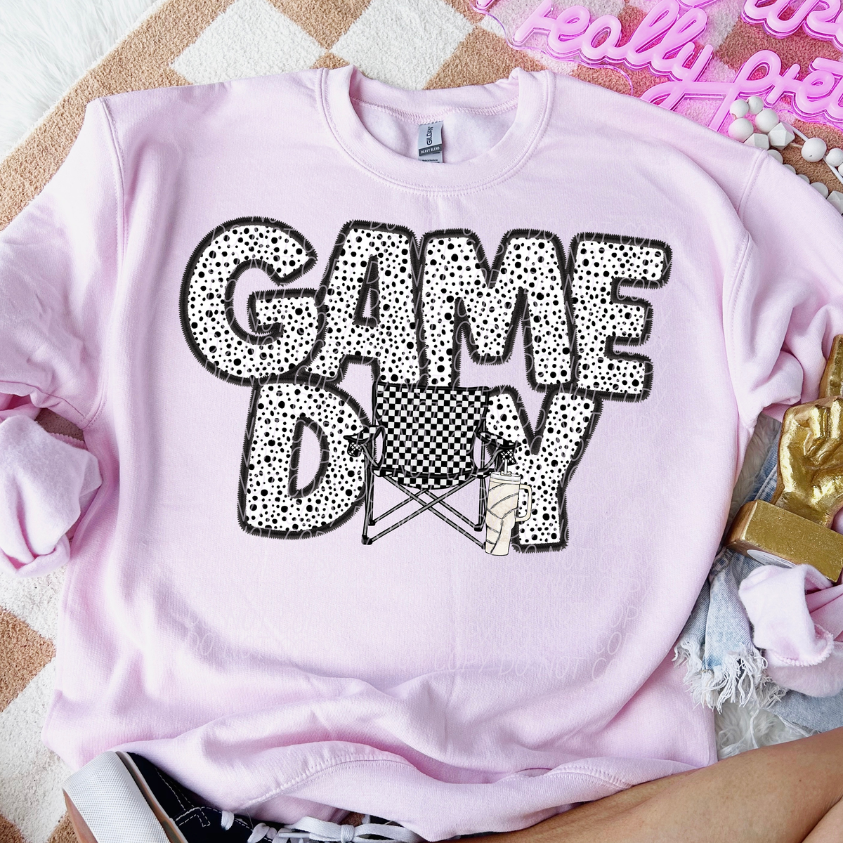 Game Day Chair Volleyball Dotted 66171 DTF transfer