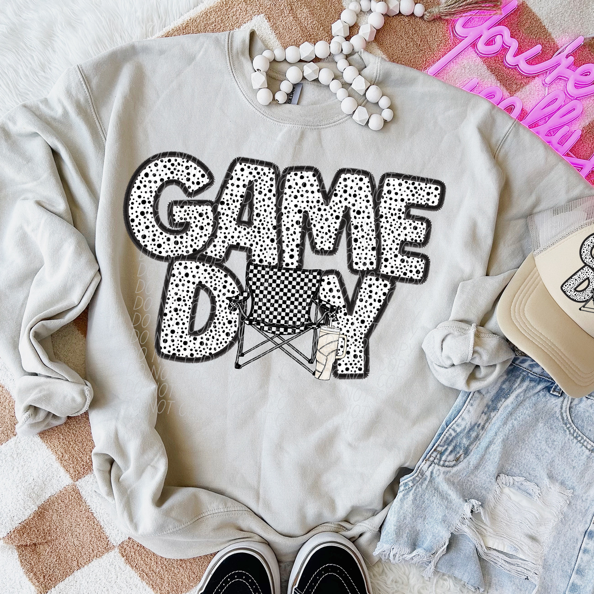 Game Day Chair Volleyball Dotted 66171 DTF transfer