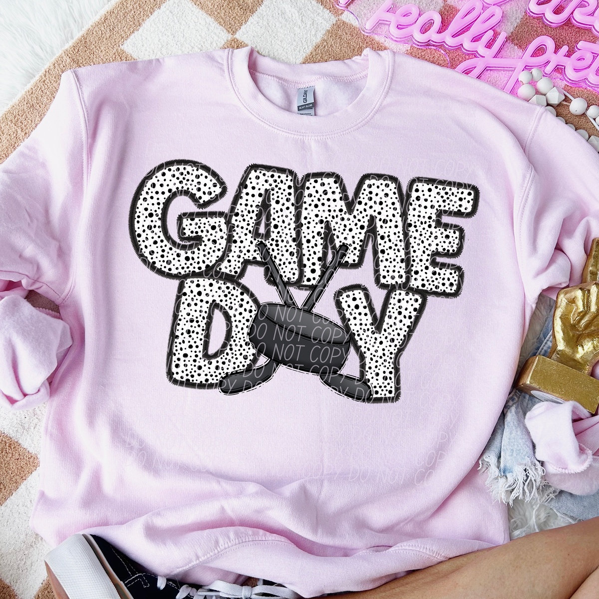 Game Day Hockey Dotted 66177 DTF transfer