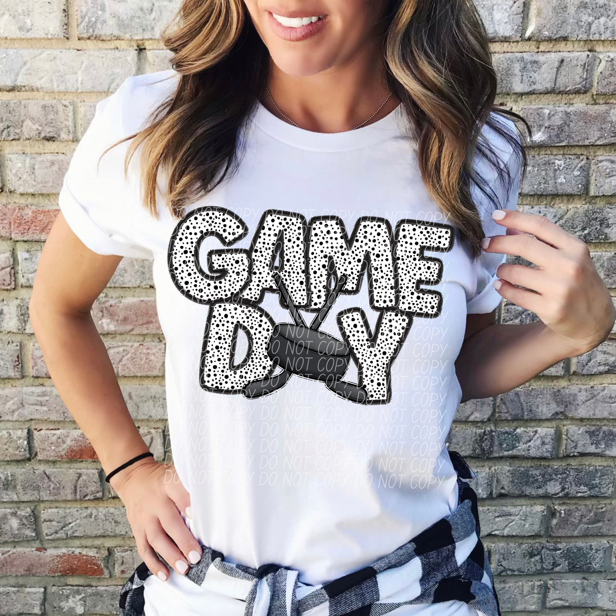 Game Day Hockey Dotted 66177 DTF transfer
