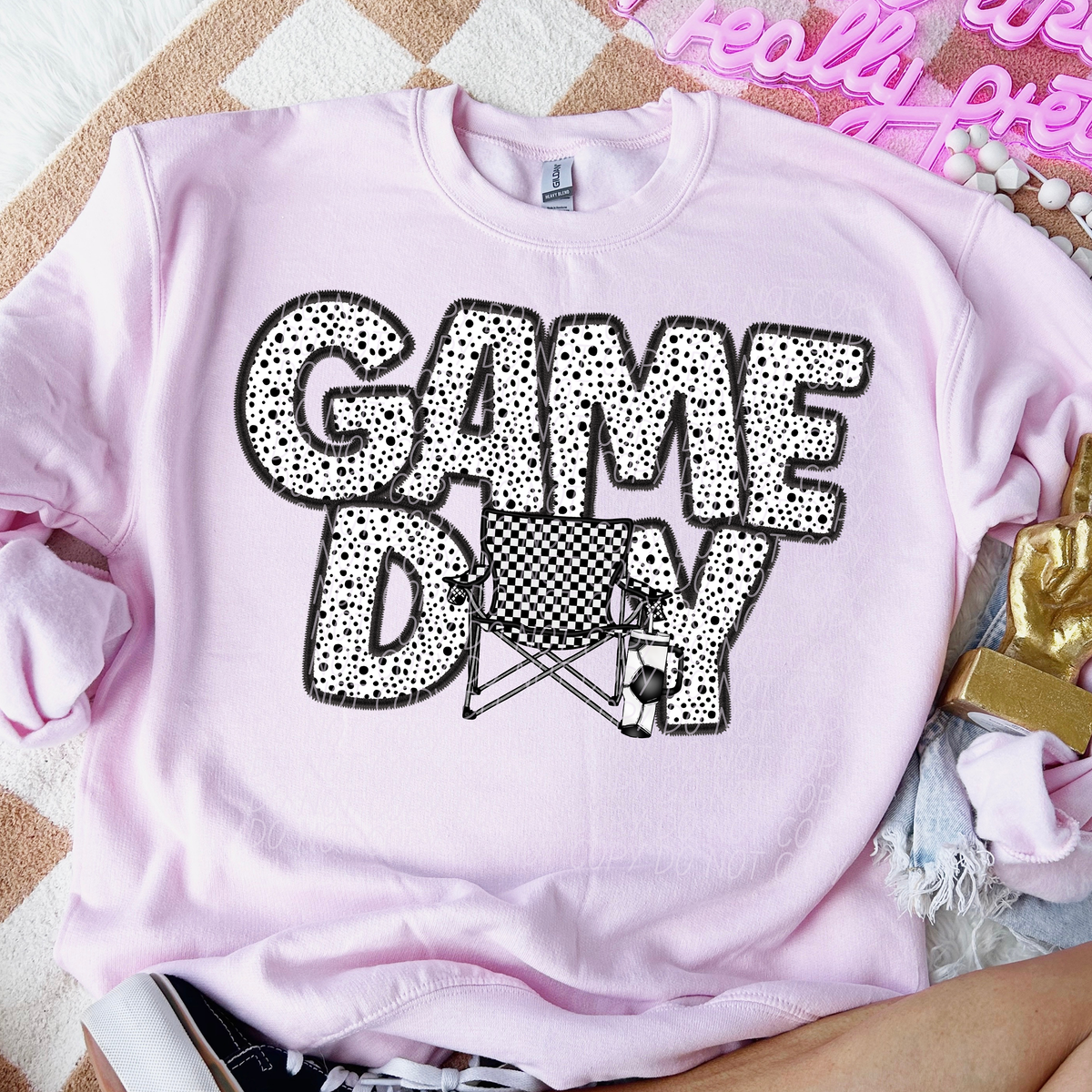 Game Day Soccer Chair Dotted 66183 DTF transfer