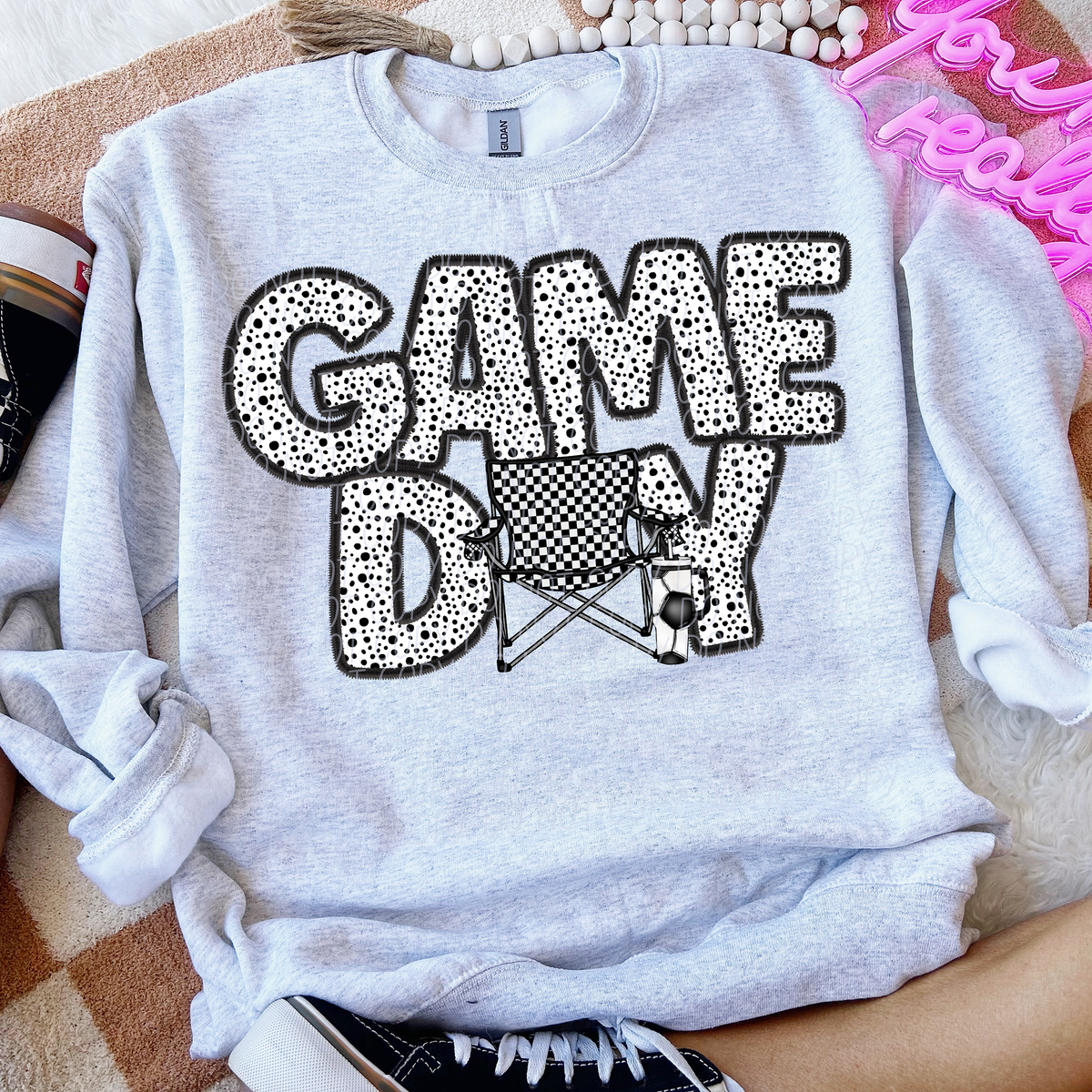 Game Day Soccer Chair Dotted 66183 DTF transfer
