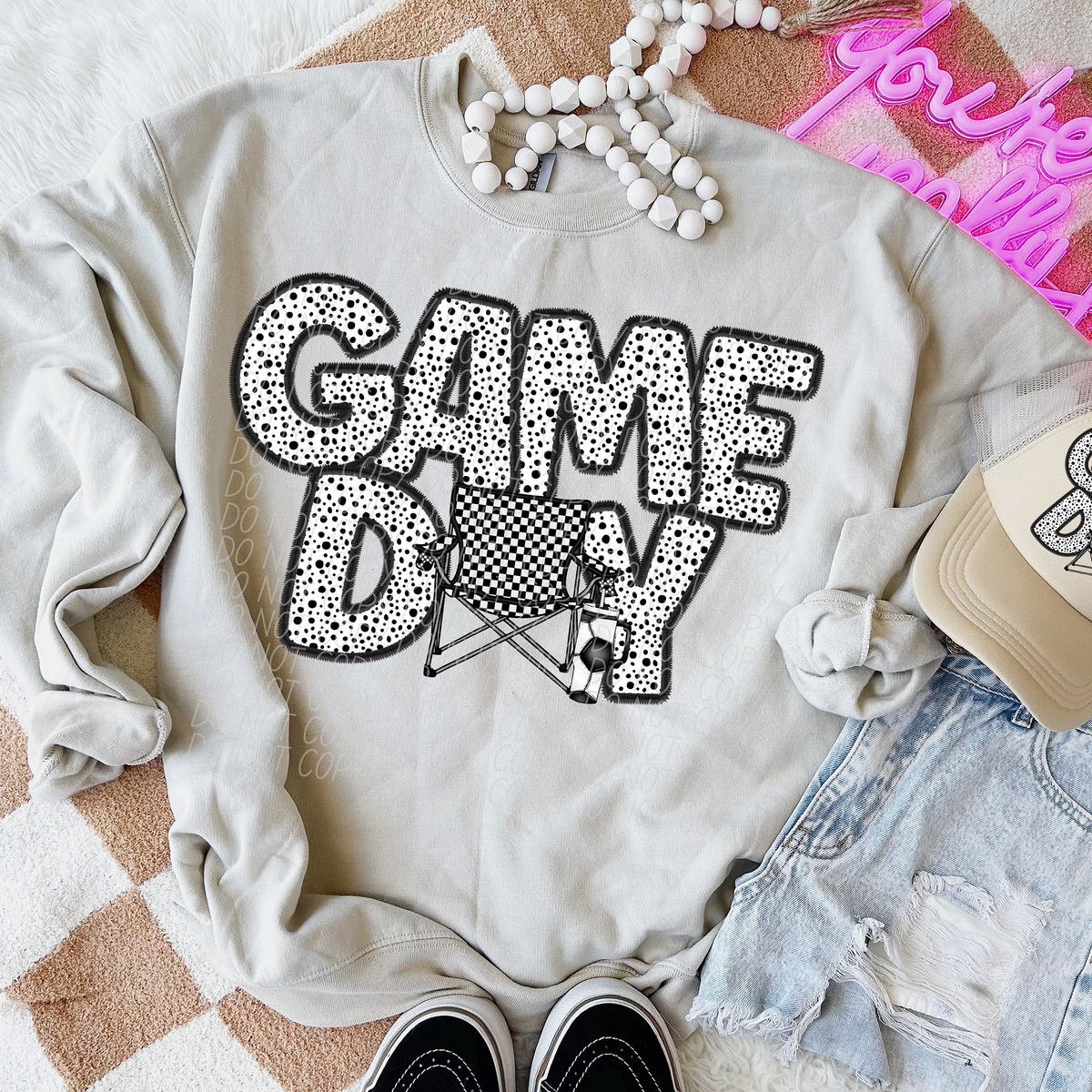 Game Day Soccer Chair Dotted 66183 DTF transfer