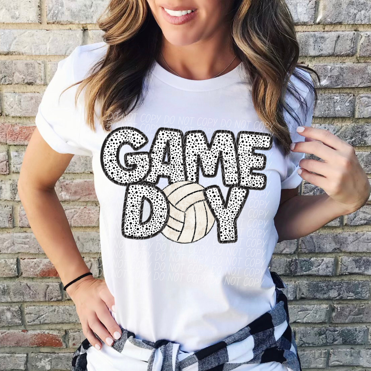 Game Day Volleyball Dotted 66190 DTF transfer