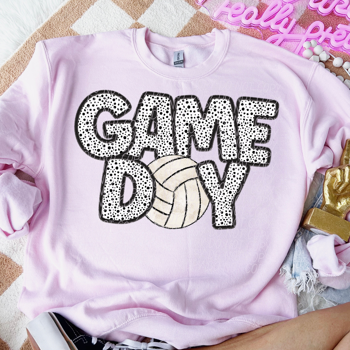 Game Day Volleyball Dotted 66190 DTF transfer