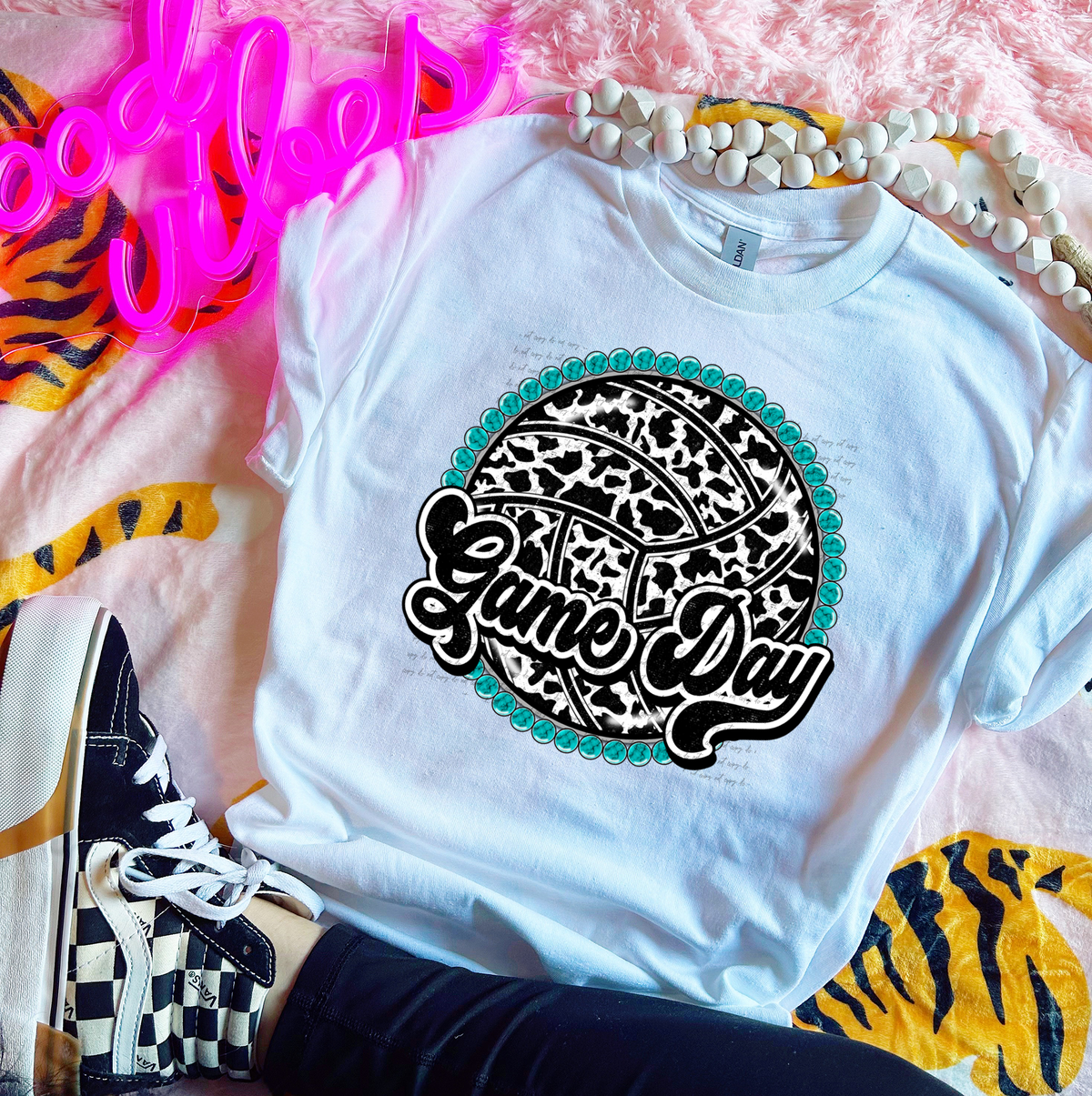 Game Day Volleyball Cow Print 51431 DTF transfer