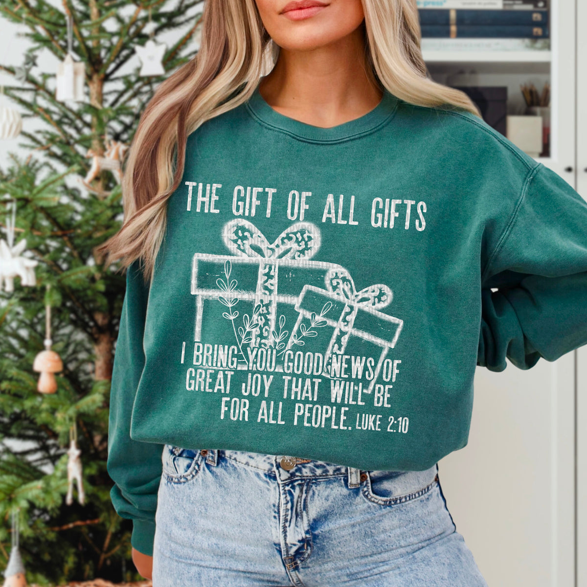 The Gift Of All Gifts I Bring You Good News Of Great Joy That Will Be For All People White 104114 DTF transfer