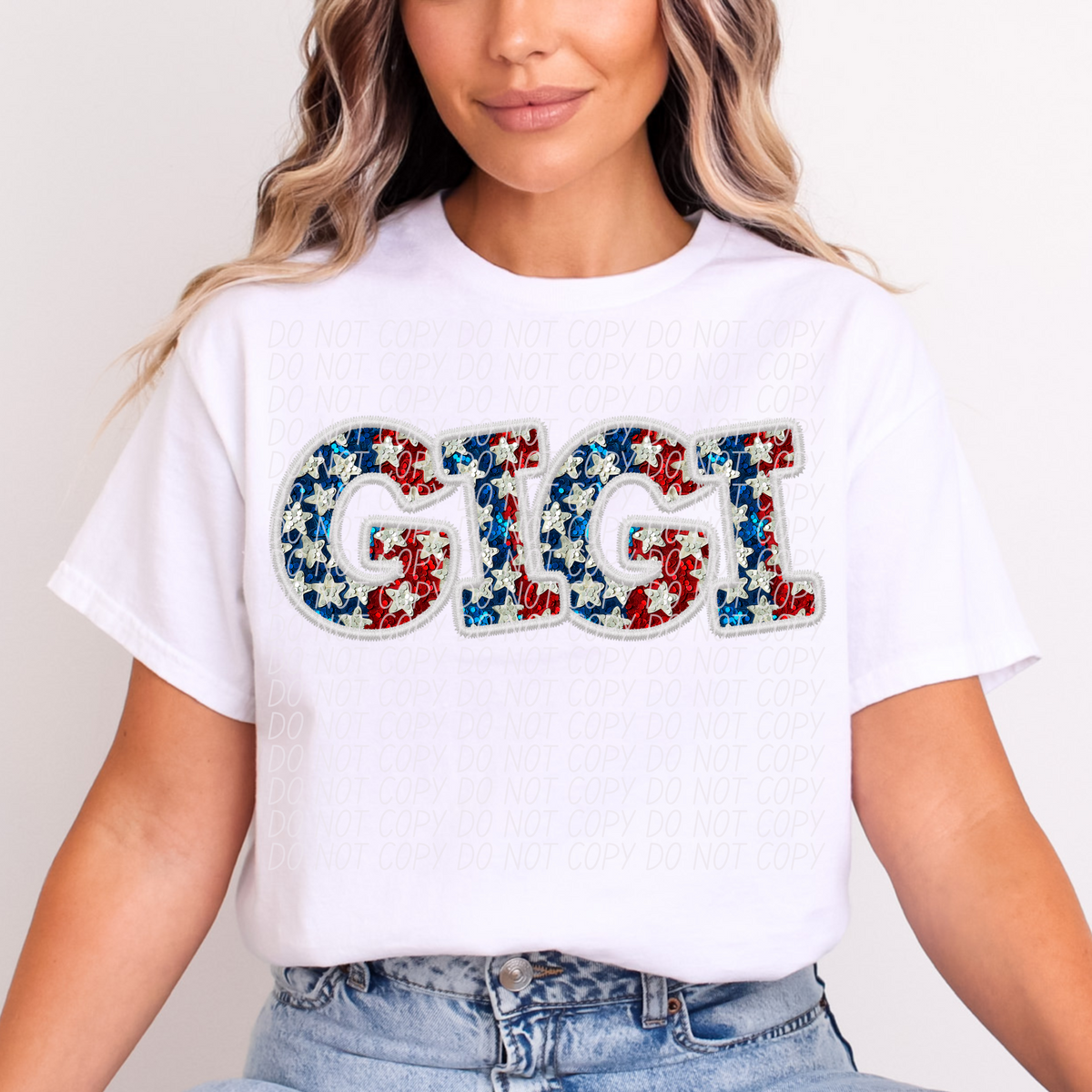 Gigi Glitter Stars (CITY) DTF transfer