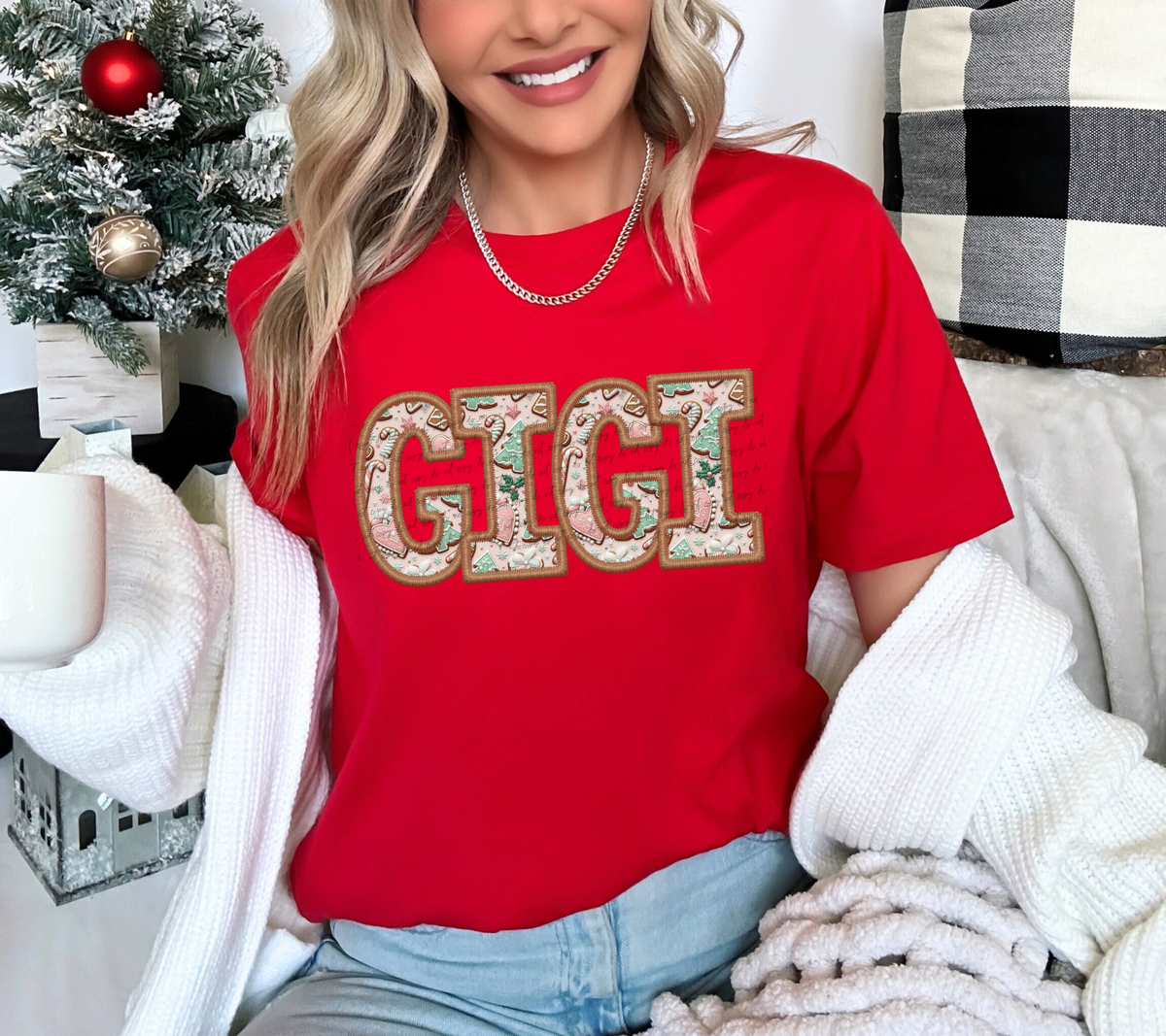 Gigi Gingerbread Faux Embroidery 61865 DTF transfer