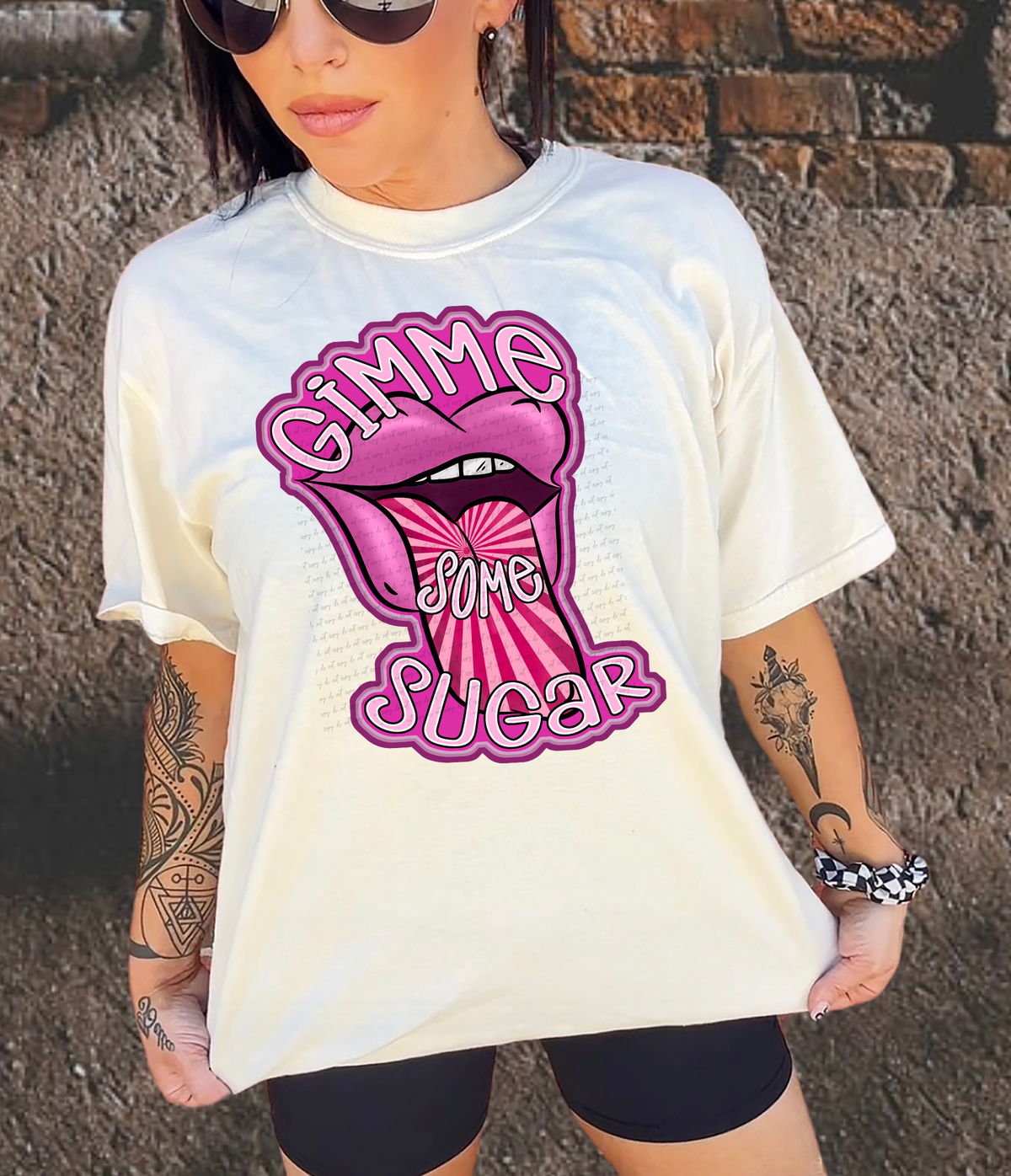 Gimme Some Sugar Lips 81485 DTF Transfer